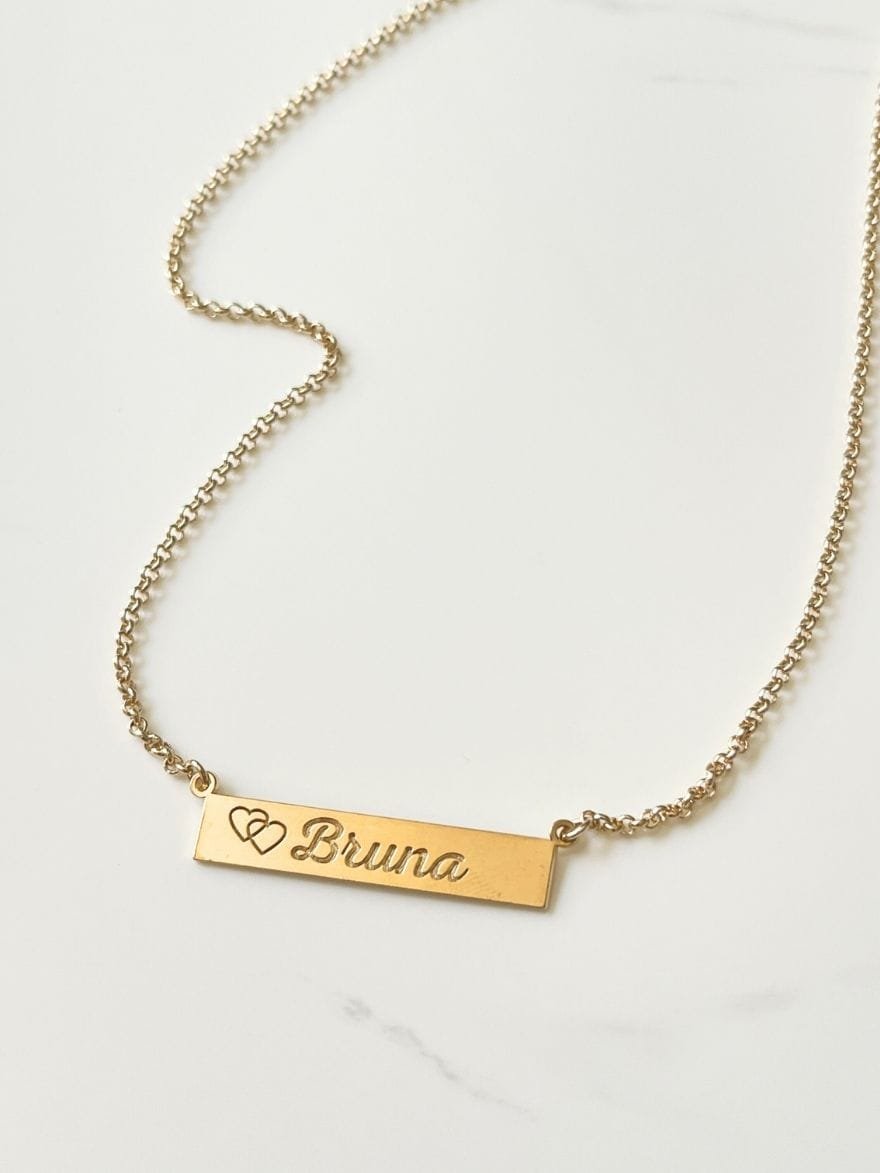 Colar Nome Plaquinha